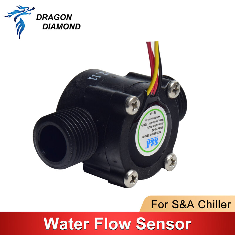 Sensor de interruptor de flujo de agua para enfriador Industrial S & A, para grabador láser CO2, HL-12 de alta calidad CW3000 CW5000 CW5200