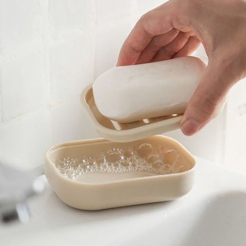 Kreatywna taca z gąbką do domowego prysznica podwójny uchwyt do przechowywania akcesoria łazienkowe mydelniczka mydelniczka mydelniczka