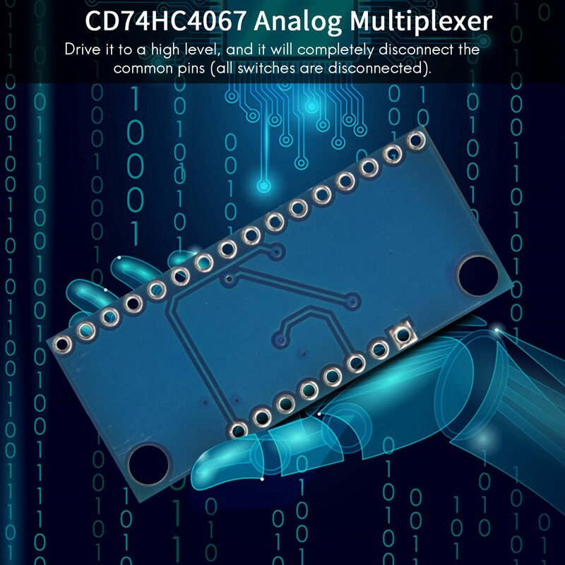 Módulo multiplexor analógico, 10 piezas, 16 canales, 74HC4067, CD74HC4067, módulo preciso, placa de ruptura MUX multiplexor Digital