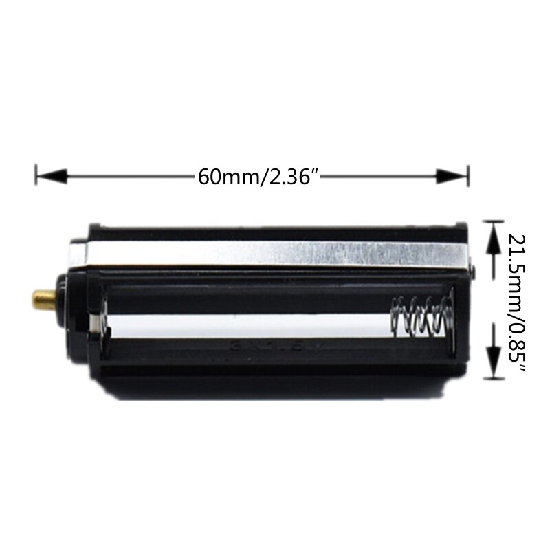 Черный цилиндрический тип пластиковый держатель батареи для батареи приведенной электрофонаря ААА