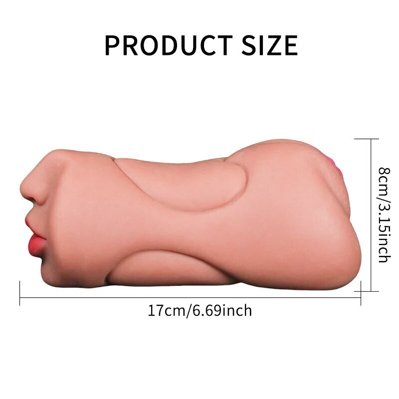 3 IN 1 giocattoli del sesso masturbazione per gli uomini gola profonda artificiale figa reale masturbatore maschile orale pompino Vagina di gomma realistica