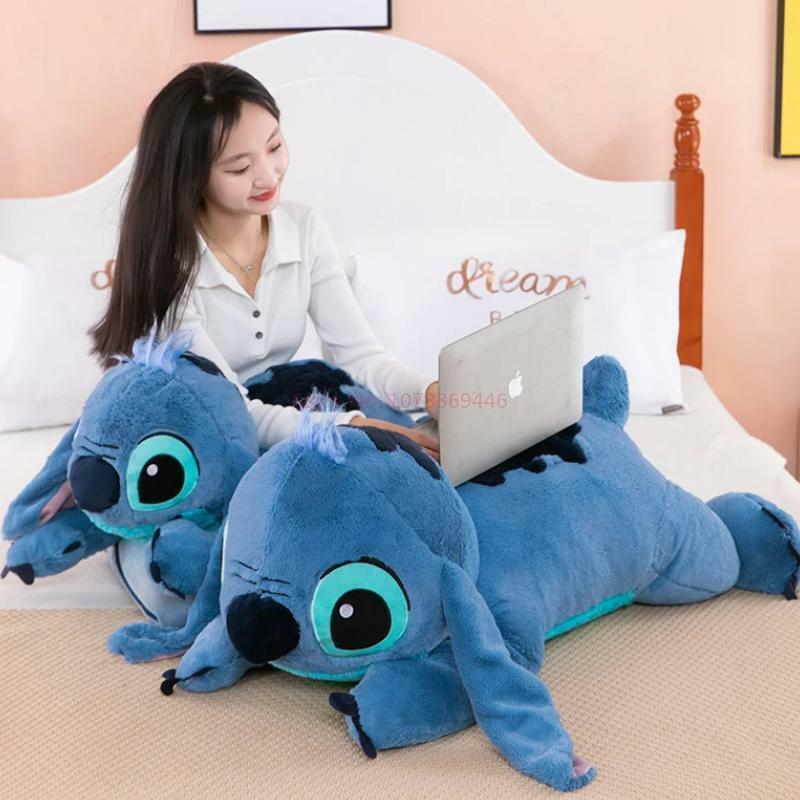 2024 Disney Anime Lilo & Stitch Cartoon Stitch Large Size Plush Toy Girl Sofa Throw Pillow Kids Novelty Toy Christmas Present