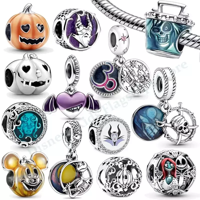 Disney-abalorio de plata de ley 925 para pulsera Pandora, abalorio de Mickey, Minnie, Dumbo, Stitch, compatible con pulseras Pandora originales