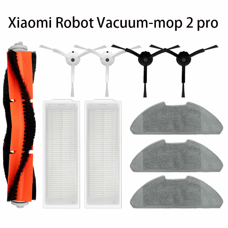 Accesorios para aspiradora Xiaomi Mi Robot, mopa 2 Pro/Lite MJST1SHW MJSTL, filtro Hepa, paño, cepillo lateral principal, Mijia