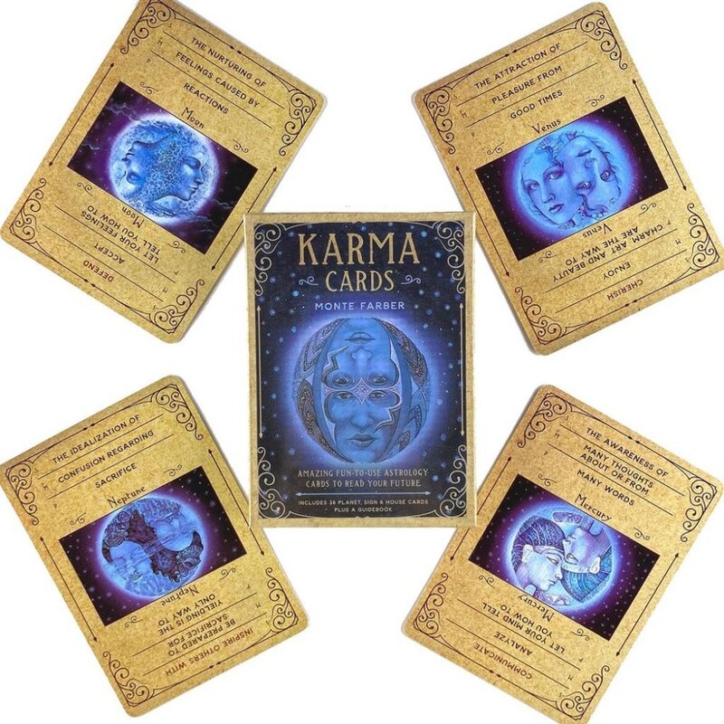 Карточки для отдыха с надписью «Карма-Оракул», настольная игра, предсказание удачи, колода Таро 11*6,5 см, 5C