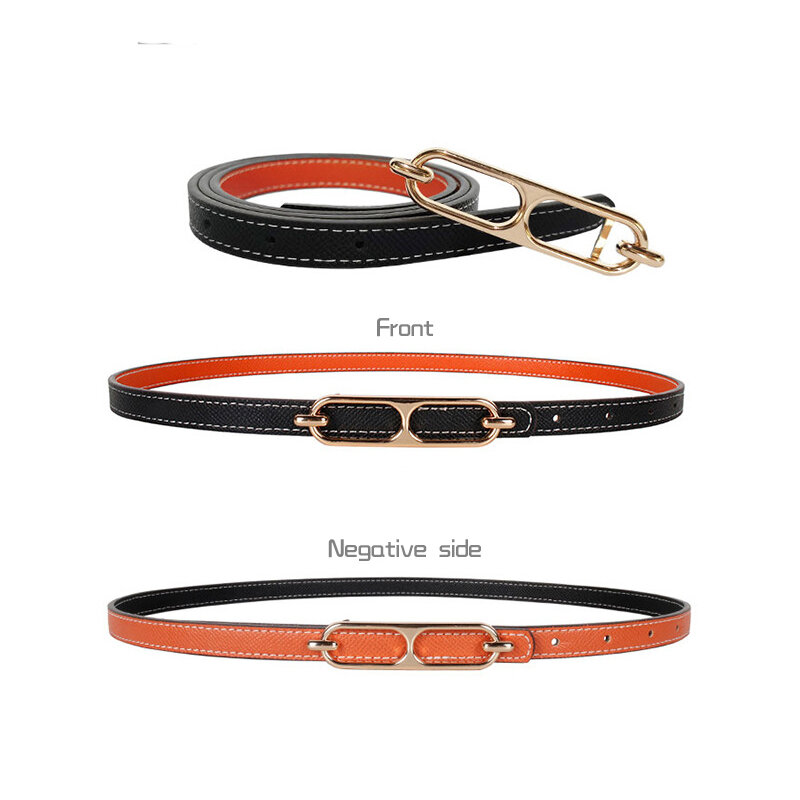 2023 Double-sided use of women's leather belt decorated ins fashion jeans wild student trend luxury design top quality brand