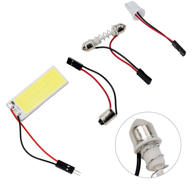 16/24/36/48 Stuk Van Chip In-Auto Leeslampje Cob Led Licht Paneel 6000K Laag Stroomverbruik Plug & Play T10 Wedge Socket