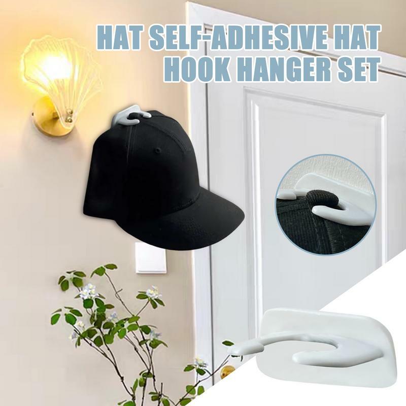 Portable Self Adhesive Hat Hooks Handmade Baseball Hat Hooks PVC Hat Organizer Hook Hat Display Hooks For Sports Hats Beach Hats