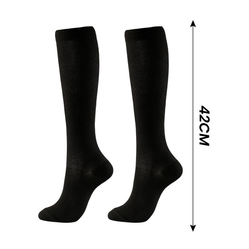 Knee High School Uniform Socks Versatile Black Stocking Non-slip Cosplay Socks for Halloween Festival Pirate Costume Wear