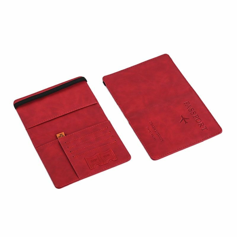 RFID Blocking Leather Passport Cover Travel Passport Holder Worldwide Men Women Covers on The Passports Document Cover for USA