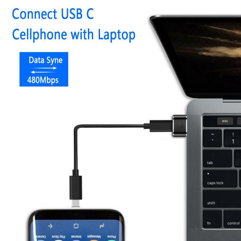 USB OTG ذكر إلى نوع C شاحن أنثي محول نوع-C مهائي كابلات ل نيكزس 5x6p Oneplus 3 2 USB-C شاحن بيانات الهاتف محول