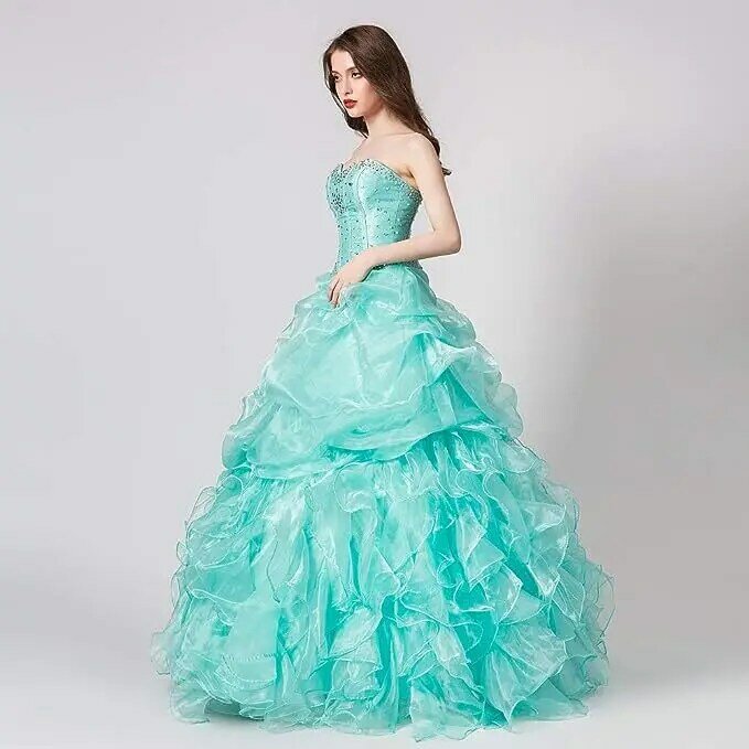Lamour-vestidos De quinceañera sin tirantes, Vestido De noche De princesa Vintage elegante con cordones, novedad De primavera, 2024