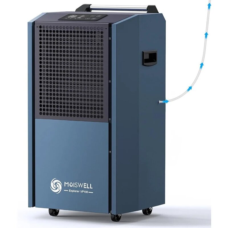 NEW-Moiswell 190 Pints Commercial Dehumidifier with Pump for Basements, for Large Spaces Warehouse Grow Room
