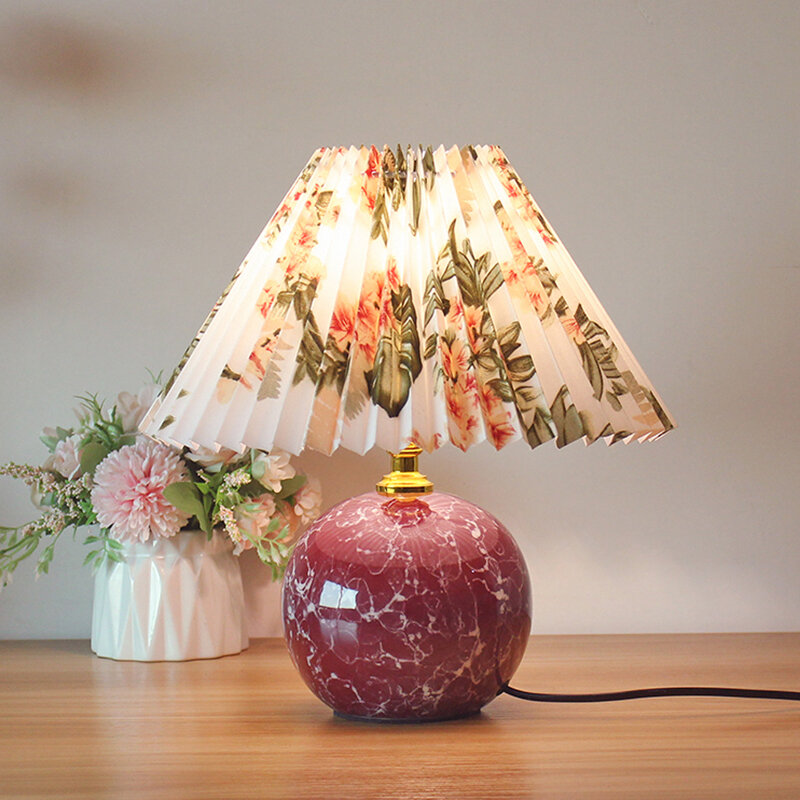 Lámpara de mesa plisada DIY, lámpara de pared, lámpara de pie, cubierta de tela de araña, accesorios de iluminación E27