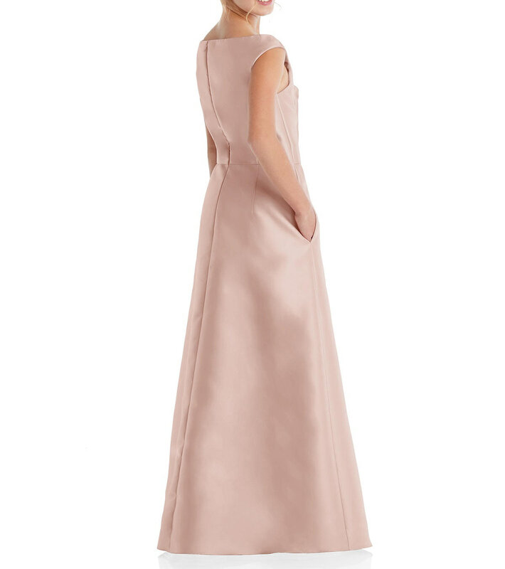 Атласные Платья для подружек невесты, вечернее платье для девушек на свадьбу, сатиновое платье для первого священного причастия, выпускного вечера, 2022