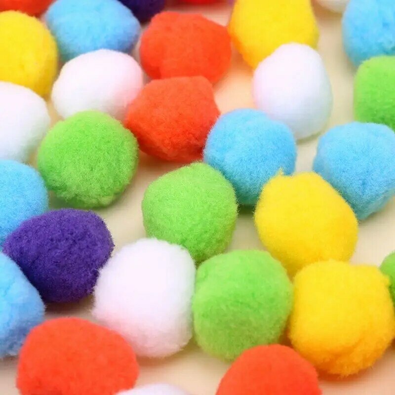 100 Uds. Pompones artesanales suaves y esponjosos bolas colores mezclados pompones 40mm manualidades DIY Envío Directo