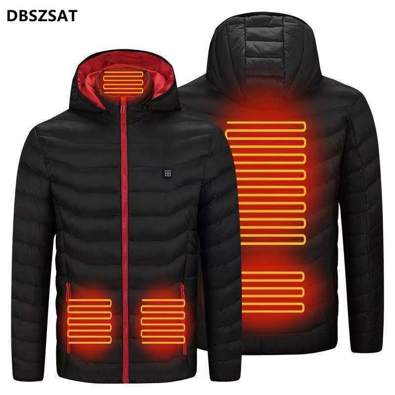 2023 Nieuwe Styleusb Mannen Winter Elektrische Verwarmde Mouwloze Jas Outdoor Wandelen Vest Met Afneembare Hoed Dropshipping