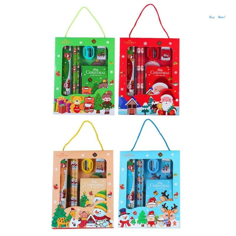 Christmas Theme Stationery Sets Pencils Christmas Stationery Bag Stuffers Stationary Suit Christmas Goody Bag Stuffers