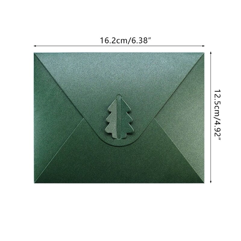 20Pieces 6x 4.9In Christmas Card Envelope Solid Color Envelope Office Stationary J60A