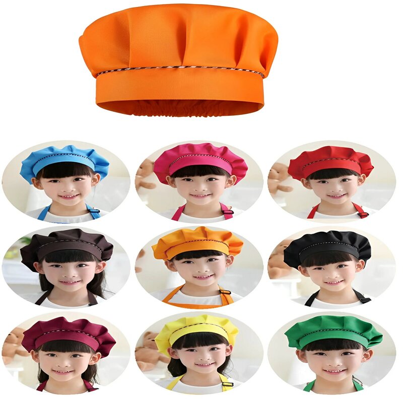 Dzieci pieczenie w kuchni śliniak fartuszek dziecko poliester fartuch malowanie jedzenie ubrania Smock czapka szefa kuchni dekoracja dziecięca