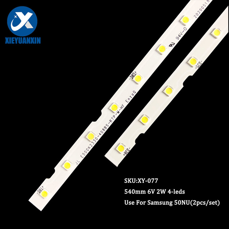 6V 2W 540MM 2 sztuk/zestaw TV naprawa LED podświetlenie dla Samsung 50NU JL.E500K2330-408BS-R7P-M-HF BN96-45952A UE50NU7400 UE50NU7092
