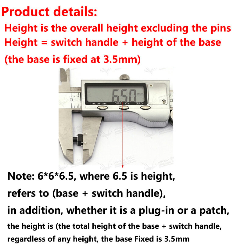 460 pz/scatola di microinterruttore combinazione pulsante luce Touch Switch Reset 24 tipo Mini interruttore foglia SMD DIP 3x4 3x6 4x4 6x6 Kit fai da te