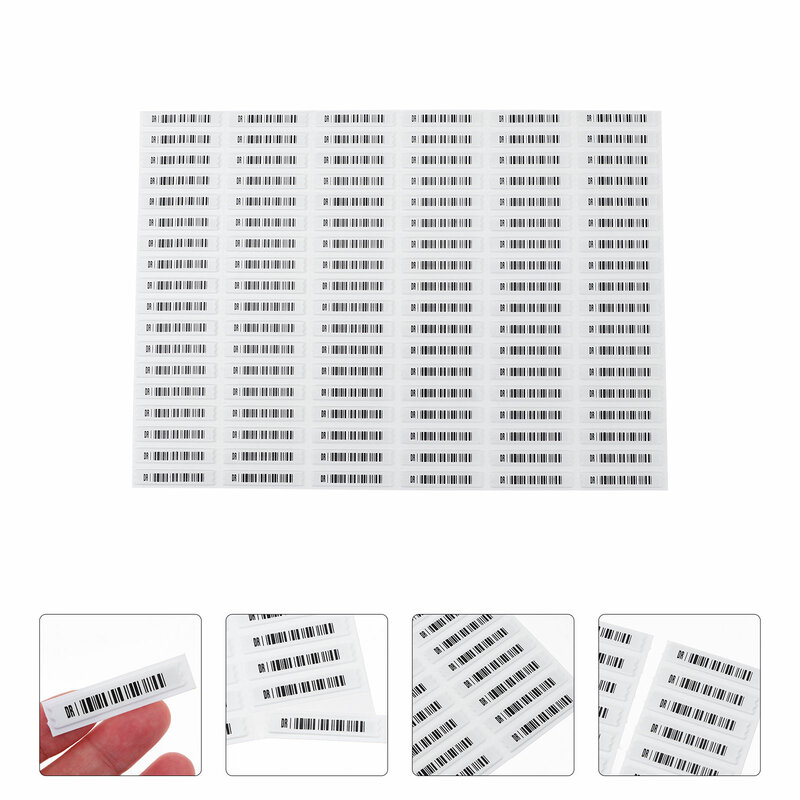 108pcs AM Security Tags Soft Label with Barcodes for Retail Store EAS Anti-Theft System Machine Self-Adhesive DR Label Stic