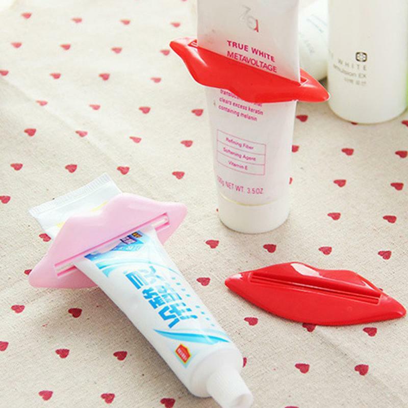 1~7PCS Red Toothpaste Holder Multipurpose Bathroom Facilities 5.2g Roll Squeeze Dispenser Two-color Optional Bulk