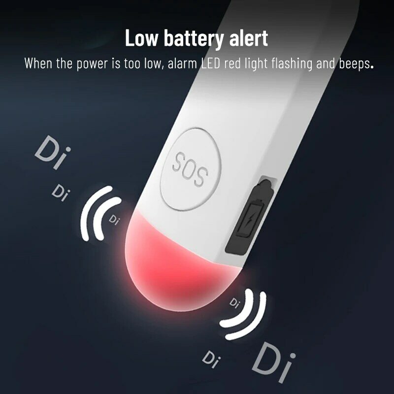 KERUI 130dB Self Defense Alarm with LED Light Rechargeable Women Kids Personal SOS Defense Safety Alarm Key Chain Emergency