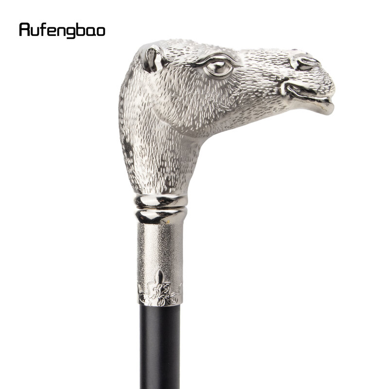 Silver CAMEL HEAD Walking Stick ซ่อนแผ่น self Defense แฟชั่น cane PLATE คอสเพลย์ crosier 93cm