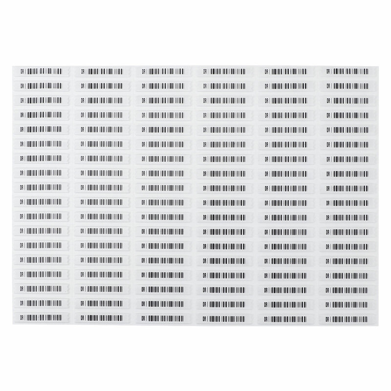 108 szt. Identyfikatory miękka etykieta z kodami kreskowymi do sklep detaliczny systemu antykradzieżowego maszyna samoprzylepna etykieta DR Stic