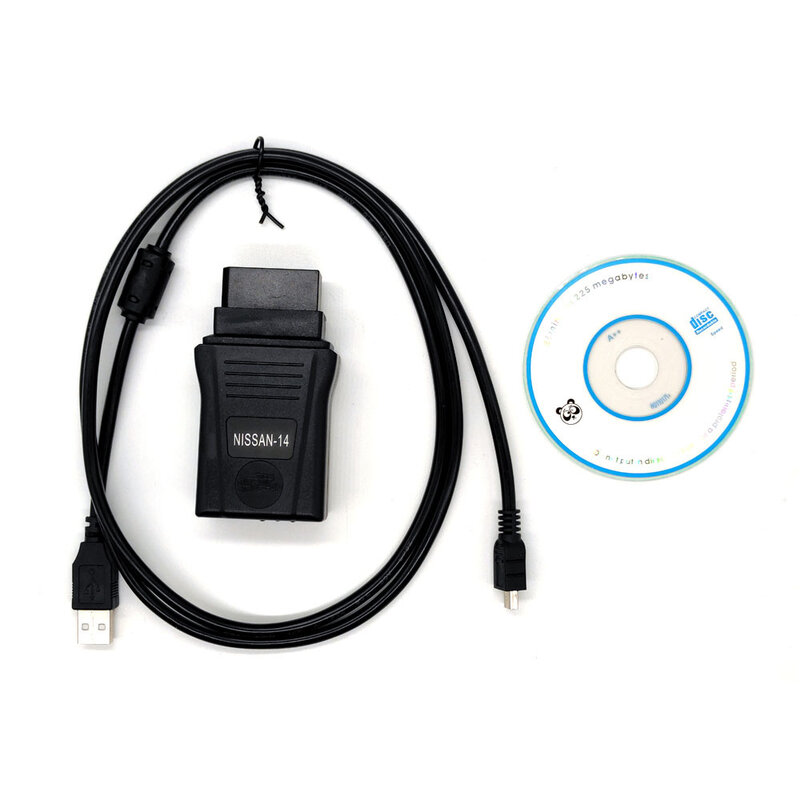 For Nissan Consult 14 Pin USB Interface OBDII Diagnostic Scanner OBD2 Cars Repair Tool 14Pin USB Cable Connector