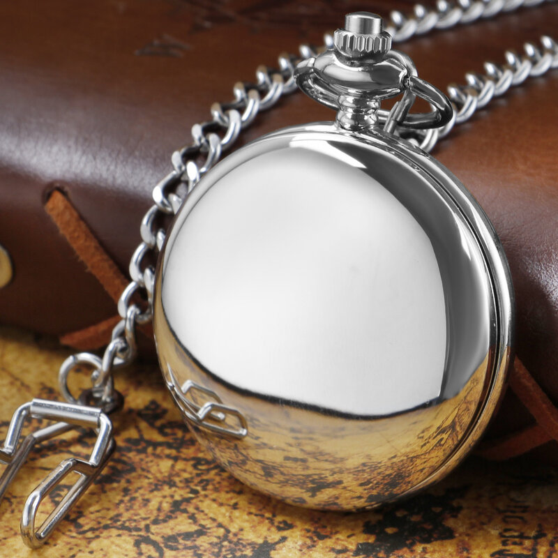 Reloj de bolsillo con diseño de esfera de cielo estrellado plateado para hombres y mujeres, reloj de regalo de moda informal, nuevo