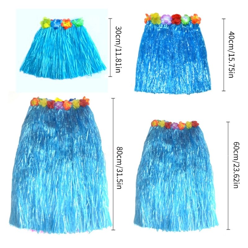 Grass Skirt Dance Skirts Party Skirts for Kindergarten Stage Performances, Beach Parties,