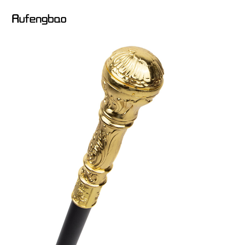 Gouden luxe ronde handgreep mode wandelstok voor feest decoratieve wandelstok elegante crosier knop wandelstok 93cm