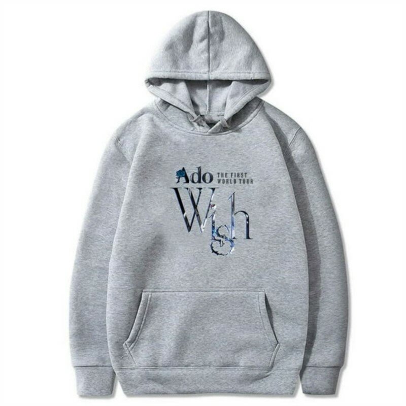 Ado Wunsch Weltreise Hoodies Merch Winter für Männer/Frauen Unisex Casuals Langarm Sweatshirt Streetwear Kapuze