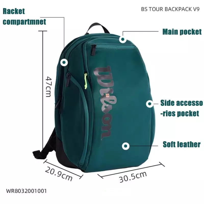 Wilson-mochila de tenis profesional, diseño 2024 Blade Super Tour V9, equipo de raquetas, Mochila deportiva, bolsa de raqueta