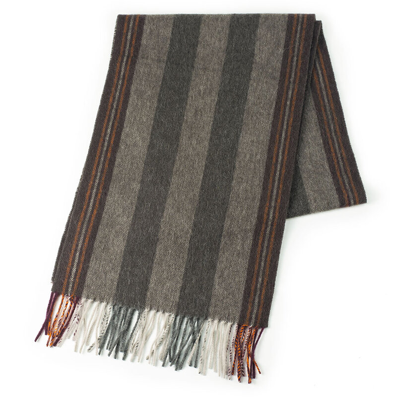 Sciarpa di lana di agnello Cashmere Solid Plaid Tartan Stripe sciarpe lunghe con nappe scialle di Pashmina avvolge Foulard per uomo e donna