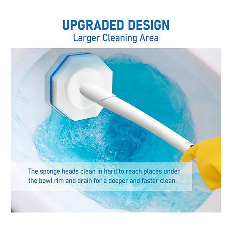 Descartável Toilet Cleaning Wand Head, Atualizado Toilet Brush Wand, Refis de varinha compatíveis, 50pcs
