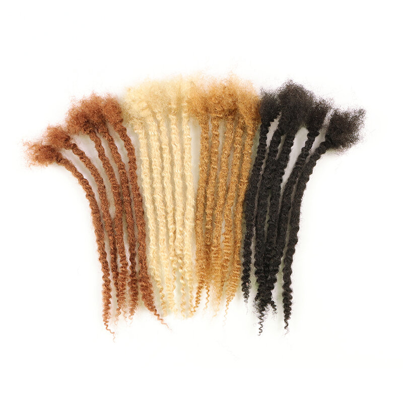 AHVAST-puntas en espiral texturizadas, puntas rizadas, Locs, 150 piezas, 170 piezas, extensiones de cabello humano, negro Natural, tamaño pequeño, 0,6 cm