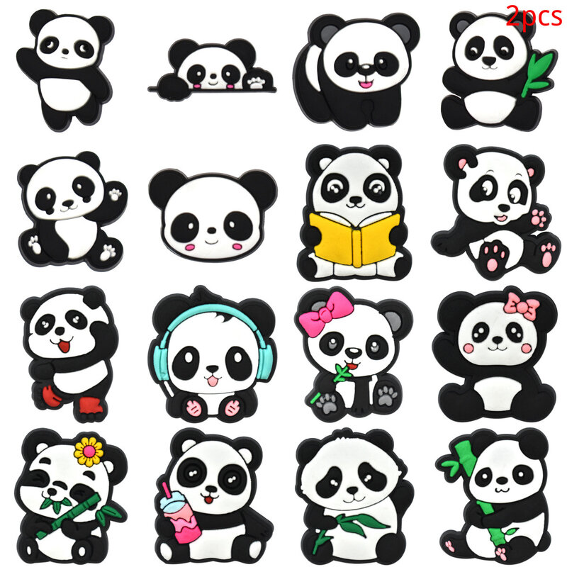 panda series characters animal shoe buckle charms accessories decorations for wristbands bracelet clog for boy party Christmas