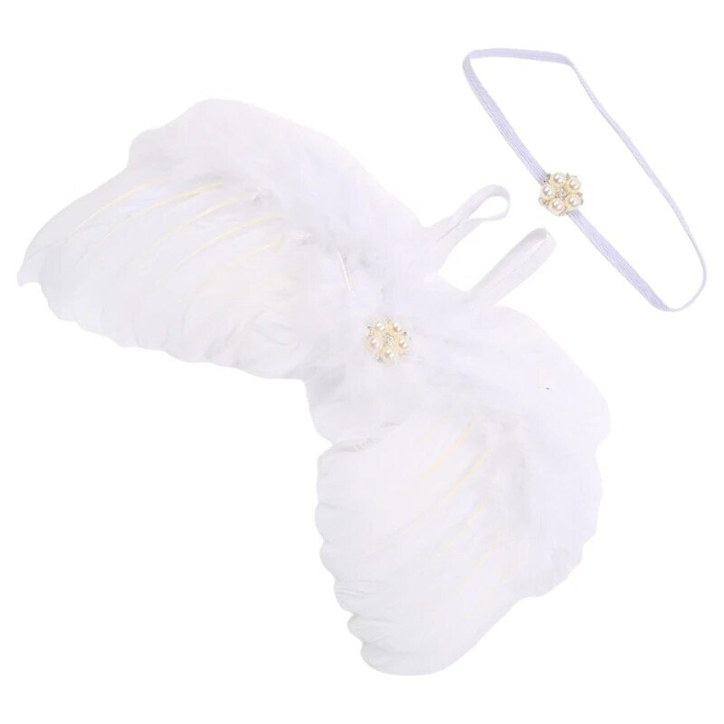 Elegante vestito da angelo per neonato Comodo elastico da angelo per neonato 69HE