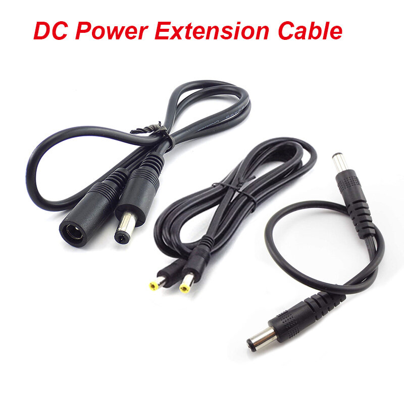 Kabel ekstensi catu daya DC 12V adaptor steker betina pria 5.5mm x 2.1mm 5.5*2.5mm kabel ekstensi Jack untuk Kamera CCTV a7