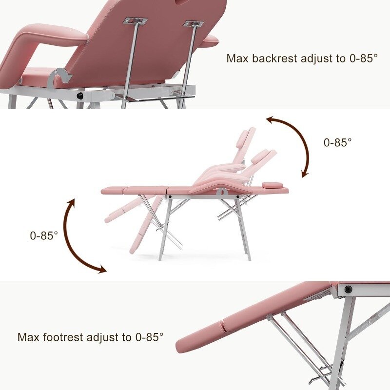 Tragbarer Tattoo Stuhl geteilte Beine für Kunden, klappbarer Spa-Stuhl Mehrzweck-Massage tisch mit Aufbewahrung tasche
