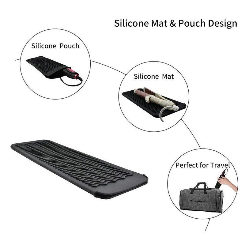 Siliconen Hittebestendig Mat Voor Stijltang Flat Iron Krultang Tool Professionele Styling Tool Anti-Warmte Matten