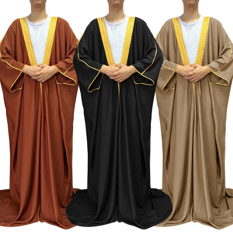 Men's Fashion Muslim Long Sleeve Middle East Arabic Baccalaureate Dress Long Sleeve Graduation Speech Dress High Quality