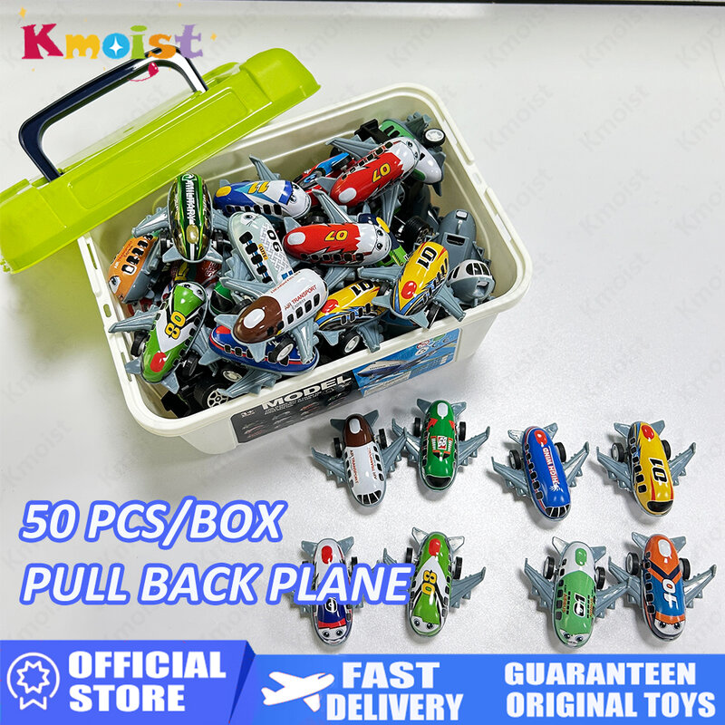 Modelo de carro de corrida com caixa de armazenamento Pull Back Plane Toys for Boys Veículo de inércia deslizante Kit de brinquedo infantil Presentes de aniversário para crianças