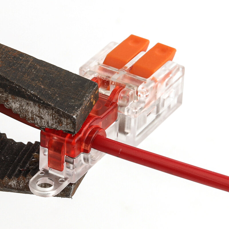 T-Type pengupasan Gratis konektor kabel dengan memperbaiki lubang Cabang cepat kotak sambungan konektor tuas kawat 32A