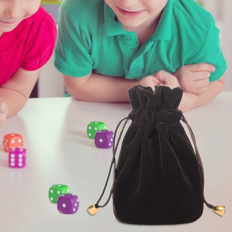 Mini bolsas para dados, bolsa terciopelo con cordón, bolsas con cordón para dados, bolsas almacenamiento terciopelo