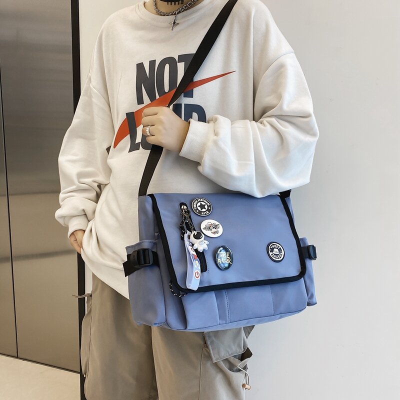 Корейская модная повседневная большая сумка, школьные сумки для девочек-подростков, сумка-мессенджер, сумка через плечо, женские сумки через плечо